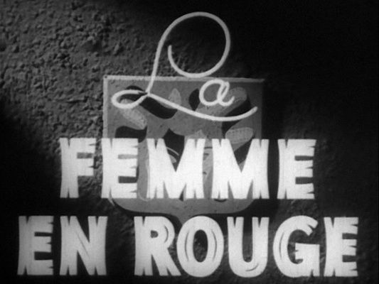 Title screen of La femme en rouge