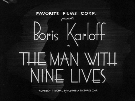 Title screen of The Man with Nine Lives