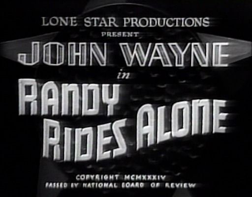 Title screen of Randy Rides Alone