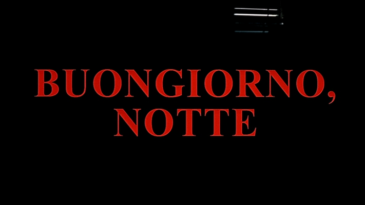 Title screen of Buongiorno, notte