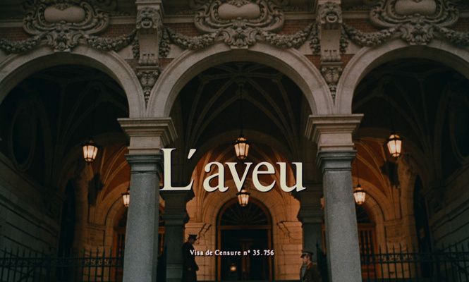 Title screen of L'aveu