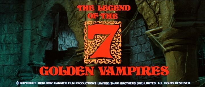 Title screen of The Legend of the 7 Golden Vampires