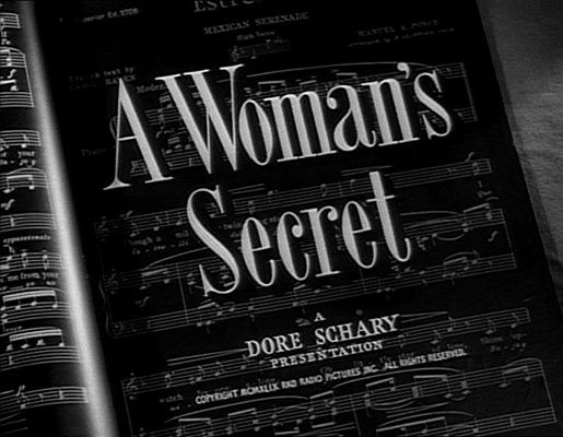 Title screen of A Woman's Secret