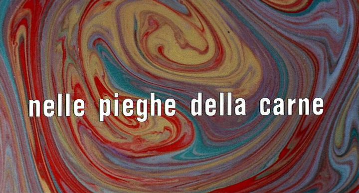 Title screen of Nelle pieghe della carne