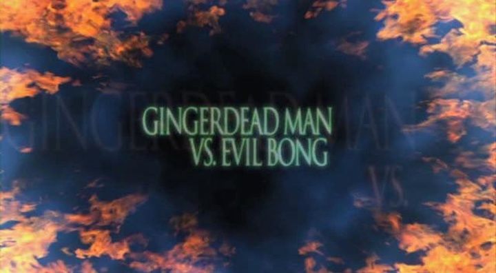 Title screen of Gingerdead Man Vs. Evil Bong