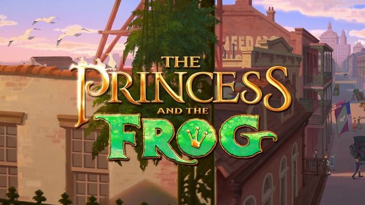 Title screen of The Princess and the Frog
