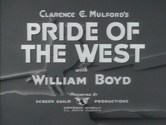 Title screen of Pride of the West