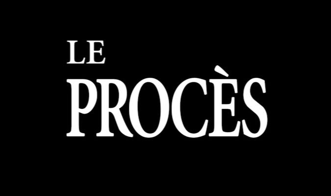 Title screen of Le procès