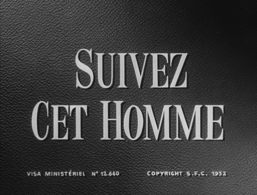 Title screen of Suivez cet homme