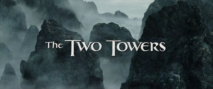 Title screen of The Lord of the Rings: The Two Towers