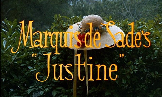 Title screen of Marquis de Sade: Justine