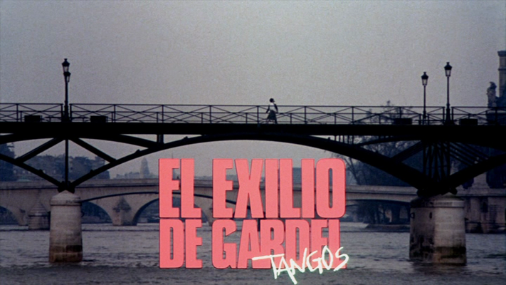 Title screen of El exilio de Gardel: Tangos
