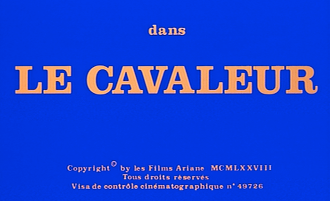 Title screen of Le cavaleur