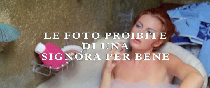 Title screen of Le foto proibite di una signora per bene
