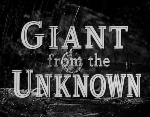Title screen of Giant from the Unknown