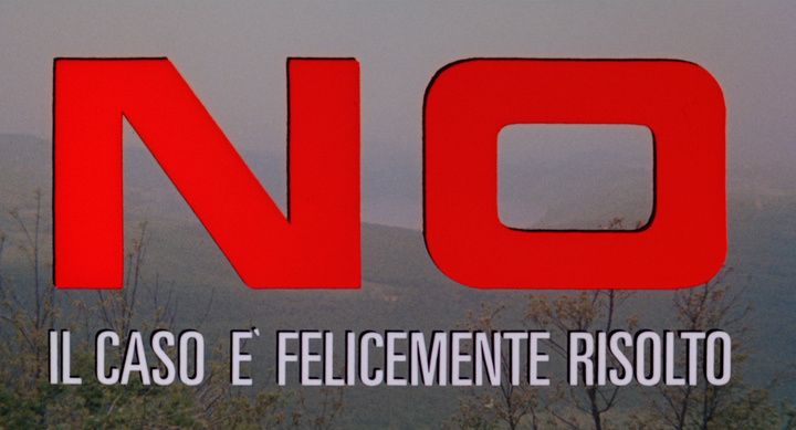 Title screen of No il caso è felicemente risolto