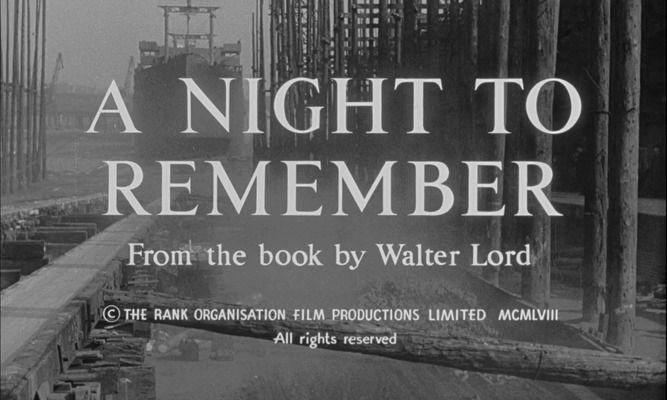 Title screen of A Night to Remember