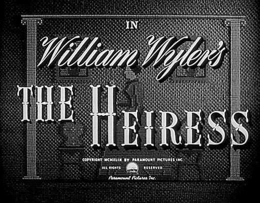 Title screen of The Heiress