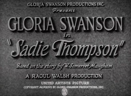 Title screen of Sadie Thompson