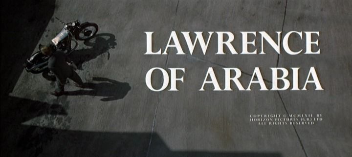 Title screen of Lawrence of Arabia