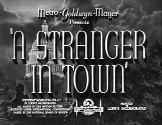 Title screen of A Stranger in Town