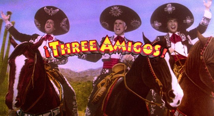 Title screen of ¡Three Amigos!