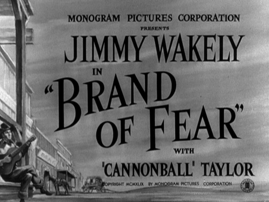 Title screen of Brand of Fear