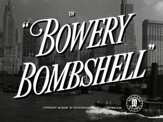 Title screen of Bowery Bombshell