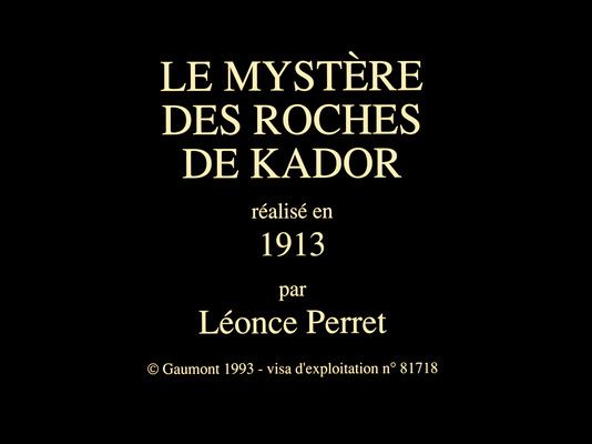 Title screen of Le mystère des roches de Kador