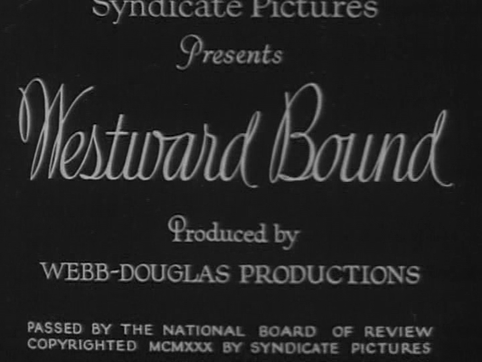 Title screen of Westward Bound