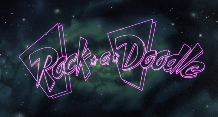 Title screen of Rock-A-Doodle