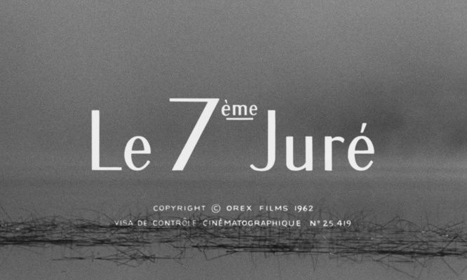 Title screen of Le septième juré