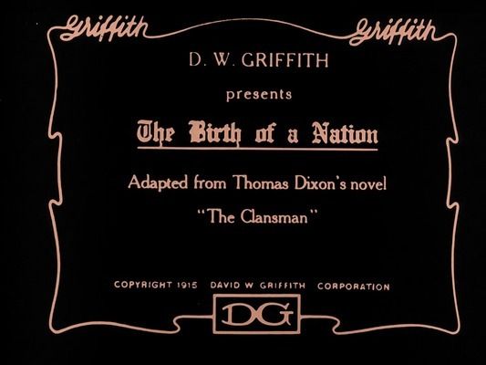 Title screen of The Birth of a Nation