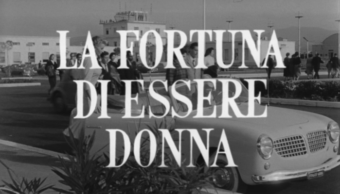 Title screen of La fortuna di essere donna